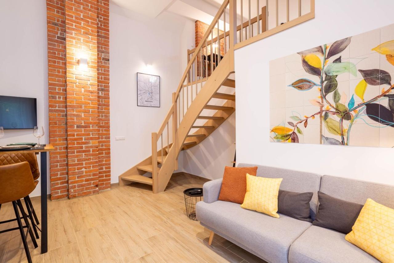Soulscape Apartments Loft Zwickau Citycenter Mit Tg-Stellplatz, Magenta-Tv Und Klima 외부 사진